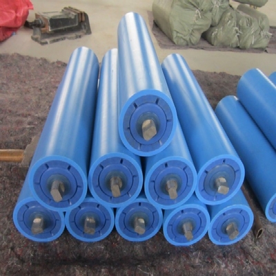खनन बेल्ट कन्वेयर रोलर के लिए ब्लू UHMWPE बेल्ट कन्वेयर रोलर आइडलर