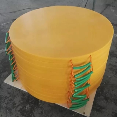 टिकाऊ वियर रेज़िस्टेंट गोल HDPE प्लास्टिक ट्रक मैट आउटरिगर लेग सपोर्ट पैड