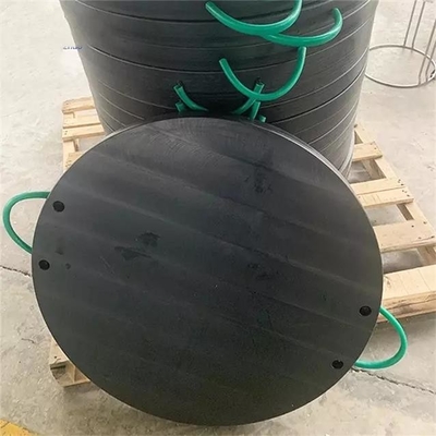 इम्पैक्ट रेज़िस्टेंट मोबाइल प्लास्टिक राउंड कॉर्नर क्रेन HDPE आउटरिगर जैक पैड