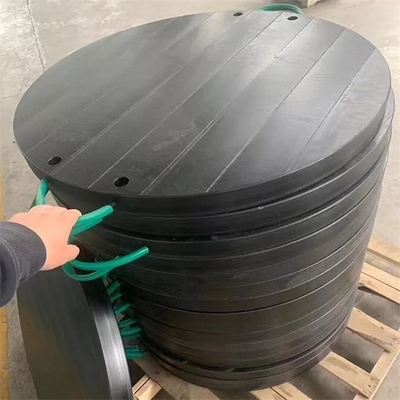 इम्पैक्ट रेज़िस्टेंट मोबाइल प्लास्टिक राउंड कॉर्नर क्रेन HDPE आउटरिगर जैक पैड