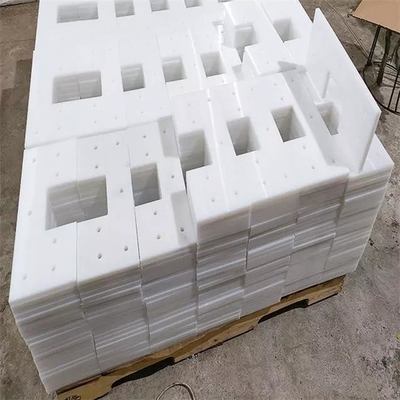 पॉलीइथाइलीन फैब्रिकेशन कन्वेयर फ्लाइट पैडल व्हाइट UHMWPE मशीनीकृत भाग